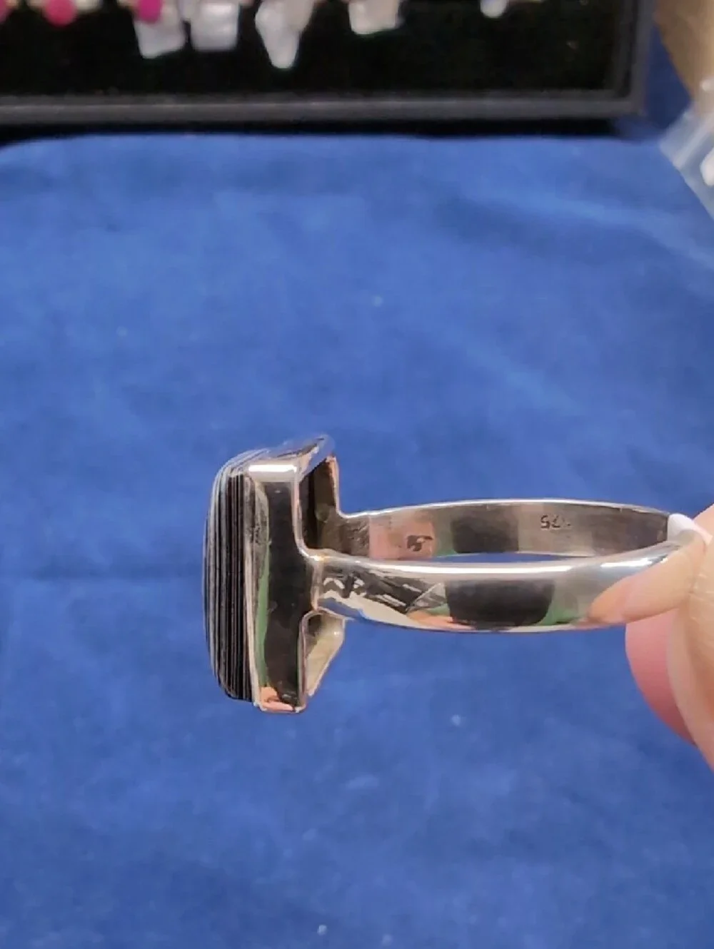 Fordite In SOLID STERLING SILVER 925 Size 9.5